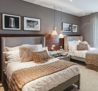 Prix d'usine – Cadre de lit en bois durable et personnalisé, ensemble de meubles d'hôtel modernes de luxe 3, 4, 5 étoiles pour chambres de resort