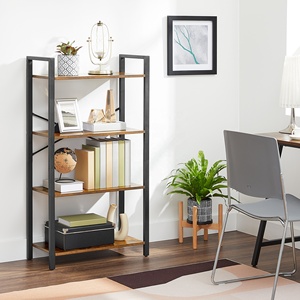 <span class=keywords><strong>VASAGLE</strong></span> <span class=keywords><strong>VASAGLE</strong></span> <span class=keywords><strong>Étagère</strong></span> à 4 niveaux pour salon, bureau, bureau, couloir, échelle, <span class=keywords><strong>étagère</strong></span> <span class=keywords><strong>de</strong></span> rangement avec cadre en acier - Product Image 1