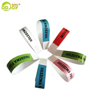 Bracelet en papier personnalisé, fournitures de fête, événements bon marché, tyvek