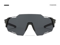 Lunettes de sport photochromiques UV400 avec monture en PC, branches antidérapantes, unisexe, pour cyclisme sur route en extérieur, protection contre le vent