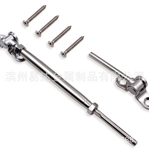 Kit de Sujeción Plana de Acero Inoxidable de 18 Pulgadas, Material 316, Conector Ajustable Giratorio para Construcción - Product Image 1