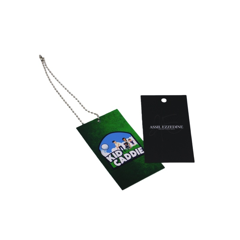 Paper 90X50mm 400gsm Colorful Green Matte Lamination Fashionable Custom Cardboard Medicine Business Shopping Tags and Labels