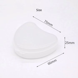 Support de fil dentaire en forme de cœur pour l'hygiène bucco-dentaire, étui compact en acrylique avec miroir, essentiel pour les voyages, format poche, marque OEM - Product Image 4