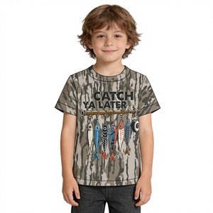 BT1772 Custom camo <b>catch</b> ya later print Top for Baby Boy short Sleeve kids T-shirt summer boy Clothe - Product Image 1