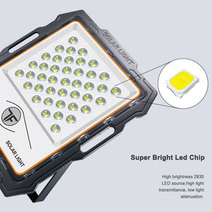 Projecteur solaire à détecteur de mouvement IP67 étanche 60W 100W 200W 300W 500W 800W avec boîtier en aluminium pour éclairage de sécurité de jardin - Product Image 6