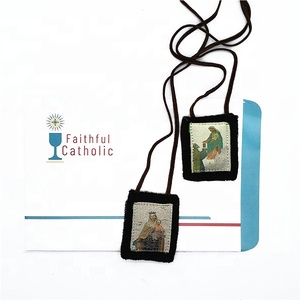 BOÎTE MARRON EN LAINE DE CARMEL <span class=keywords><strong>SIMON</strong></span> STOCK CATHOLIQUE religieux escapulario <span class=keywords><strong>COLLIER</strong></span> - Product Image 3