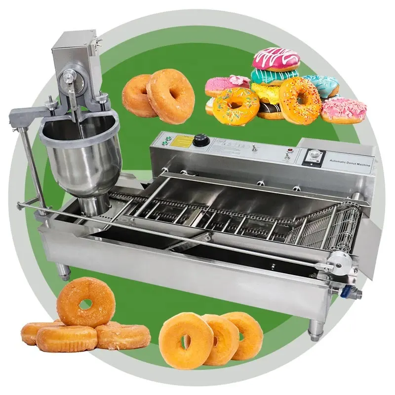 Large Electric Gas T101 Yeast Commercial Donut Fryer Machine Part Mini De Conveyor with Ce Donut Hopper