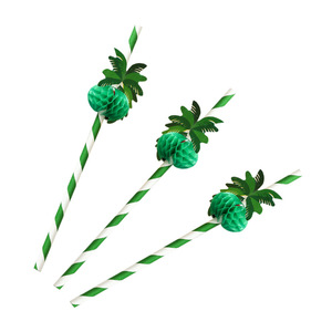Pailles jetables en papier 8 mm biodégradables pour cocktails, boissons et décorations de fête - Product Image 1