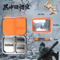 Boîte à lunch bento en acier inoxydable S304 brevetée CPCLFGBFDA, 1000 ml, étanche, sans danger pour les aliments, design rectangulaire pour bébés et enfants
