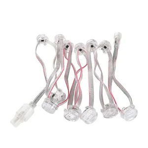 20mm rgb smd5050 built in ic chip gs8208 addressable 12v one pixel led light with double data pixel led string light