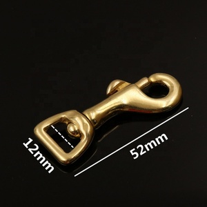 25Mm Rắn Đồng Thau Treo Xoay Snap Hook Phụ Tùng Túi Keychain Carabiner Móc Đồng - Product Image 3