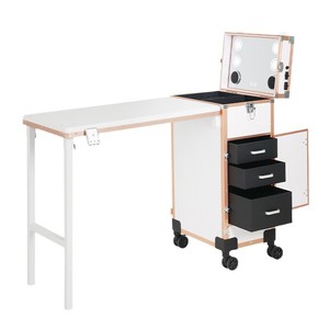 Valigetta per Trucco di Alta Gamma con Manico, Grande Capacità, Design Pieghevole, Porta di Ricarica, Luce Bluetooth - Appositamente Progettata per Truccatori Professionisti - Product Image 1