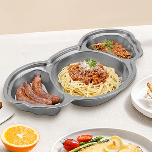 Platos divididos en forma de <span class=keywords><strong>Koala</strong></span> para el almuerzo Camping 304 plato dividido de acero inoxidable 3 secciones platos de cena irrompibles bandeja de comida - Product Image 5