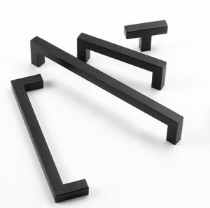 Фабрика простой дизайн из нержавеющей стали черный цвет SS шкаф кухонные ручки мебель тянуть ручку - Product Image 5