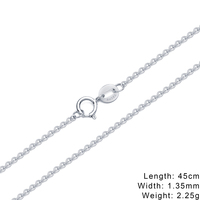 Collier chaîne en or rose 14 carats (14ct) AU585 de haute qualité, 1,35 mm, pour femme, couleur or blanc, prix de gros