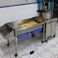 Nouvelle machine industrielle automatique à air chaud au gaz 220V en acier inoxydable 304 pour la fabrication de maïs soufflé caramel à vendre