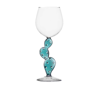 Gobelets à vin en cristal faits à la main au design classique, écologiques, à long pied, élégants, style Cactus, options personnalisables, capacité 350 ml