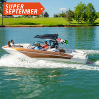 Nouveau Style Options de Stockage Certifié CE-Fabrication Directe Kinocean Luxury Pontoon Motor Boat pour Surf Aviron Extérieur
