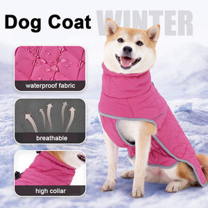 Abrigo de invierno para perros, chaqueta acolchada cálida a prueba de viento para clima frío para perros pequeños y grandes, traje de nieve para mascotas, abrigo de invierno, suéter de cuello alto - Product Image 4