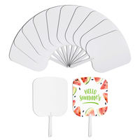 Produits les plus vendus 2025 Fabricant Nouveau Style Impression Personnalisée Sublimation Ventilateurs à main en plastique portables de couleur unie