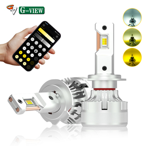 Faros Led 130W 40000LM H7 Canbus 无错误应用程序操作高功率汽车光束改进明亮投影散热套件 - Product Image 1