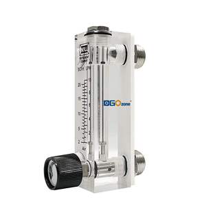 Débitmètre d'air DGOzone KH-08A01M-V en plastique 0,5-5 LPM avec vanne à plage réglable pour le contrôle du gaz - Product Image 1