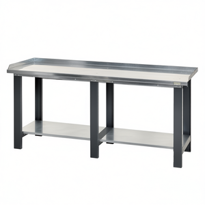 โต๊ะทำงานเหล็ก FG 128/2 พร้อมชั้นวางด้านล่าง สำหรับใช้งานในอุตสาหกรรม - Product Image 2