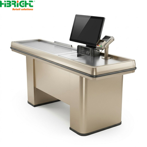 Mostrador de Caja Registradora POS Moderno para Comercio Minorista, Mesa de Pago de Acero Inoxidable para Supermercados y Tiendas de Conveniencia - Product Image 6