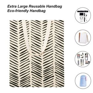 Bolsa de Mano Grande Impermeable de Lona Ligera para Mujer, Diseño Espacioso, Cierre de Hombro, Asa de Cinta, Bolsa de Lona - Product Image 5