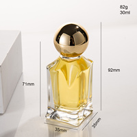 Flacon de parfum vaporisateur transparent en verre rectangulaire minimaliste et unique, nouveau design créatif, 30 ml