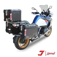 JPAD J-B3 45L Boîtes latérales et arrière pour moto en alliage d'aluminium avec adaptateur à dégagement rapide - Boîte latérale 40L pour R1250GS Rétrofit/Amélioration