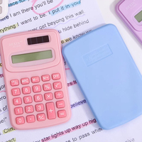 Calculatrice scientifique miniature portable pour bureau et étudiants, petite calculatrice en plastique de haute qualité avec alimentation solaire