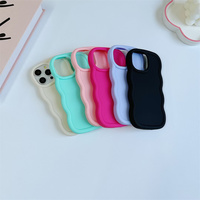 Luxe Solide Couleur Glaçage TPU Coque Téléphone étui pour iphone 16 Pro Max 15 14 13 12 11 Vague Mobile Couverture Arrière