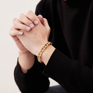 Pulsera de Cadena de Acero Inoxidable 316L para Hombre, Estilo Motero, Resistente, 12 mm, Ajustable, 200-215 mm - Product Image 3