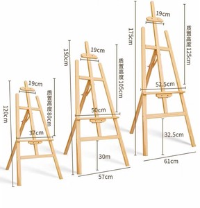 80cm 105cm 125cm Wooden <strong>Desktop</strong> <strong>Easel</strong> for Announcement Boards, Paintings, or Canvases - Product Image 2