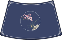 Ensemble de tapis de table en cuir synthétique imprimé élégant et utilisation de vaisselle de salle à manger de serviette