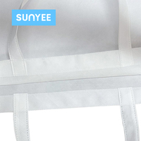 Sac de courses réutilisable vierge pour sublimation Sunyee, sac fourre-tout promotionnel personnalisable, vente en gros 34x29cm