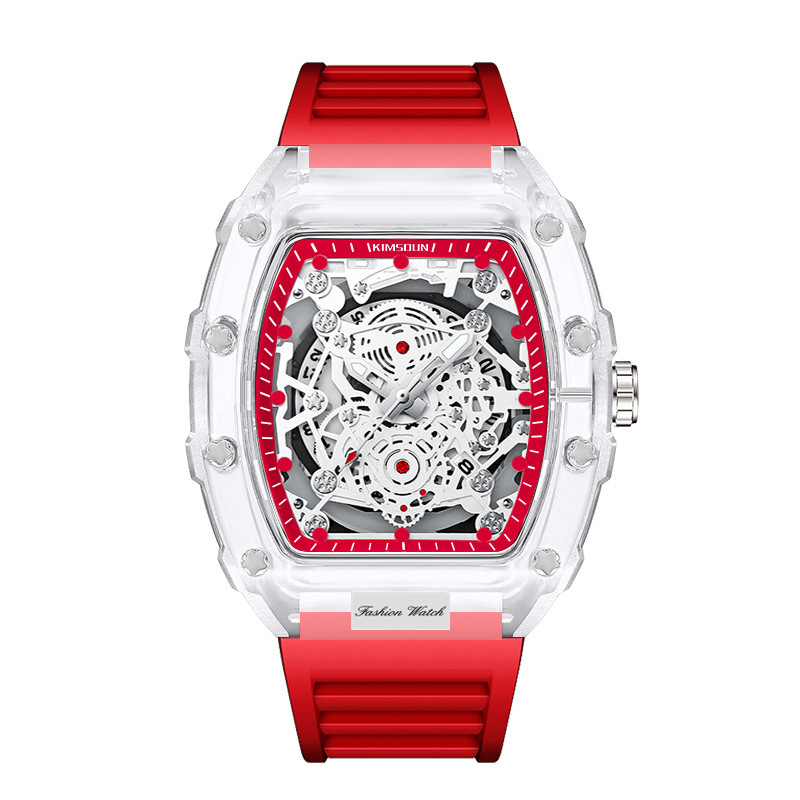 Visage rouge transparent - bande rouge