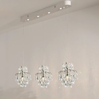 Lustre moderne à 3 lumières, rectangulaire, luxueux, créatif, en cristal, adapté au salon, à la table à manger, lustre LED