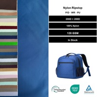 En stock – Tissu Ripstop léger, résistant aux déchirures et au vent, enduit PU 200D, résistant à l'eau pour sacs de voyage et tentes d'extérieur