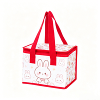 Sac isotherme portable Oxford tendance avec logo personnalisé, grand poignée, imperméable et poche en filet pour aliments