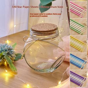 กระดาษพับดาวห้าแฉกไล่สีลายการ์ตูนสร้างสรรค์ ขวดอธิษฐาน DIY งานฝีมือพับดาวห้าแฉก - Product Image 3