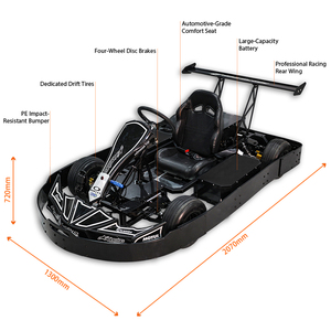 Vortkart de Fábrica: Go Kart Eléctrico de Carreras para Exteriores, <span class=keywords><strong>Karting</strong></span> de Derrape de Cuatro Ruedas 2000W 60km/h para Adultos - Product Image 5