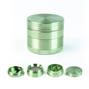 Custom Aluminum Alloy <b>Herb</b> <b>Grinder</b> 4 Layer Round Modern Style Dry <b>Herb</b> <b>Grinder</b> Multiple Colors Available - Product Image 4