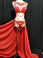Set Bikini Bra Rumbai Kristal Seksi + Celana Pendek Set Bikini Kostum Panggung Festival Wanita Pakaian Menari Penari Perut Eksotis
