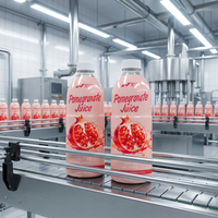 Bulk Nihewan Granaatappelsap Gepasteuriseerd OEM ODM Halal Gecertificeerd Magere Versie 1L Fles Drank voor Restaurants