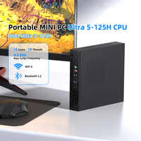 Mini PC Elite de 14 Núcleos con IA, Intel Core Ultra 5 125H, Alto Rendimiento, DDR5, NVMe SSD, 8K, WiFi6E, Mini Computadora Empresarial