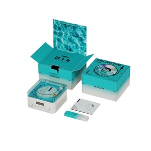 Tocadiscos de vinilo de doble función con reproductor de CD, luz RGB con efecto de onda de agua, pantalla retro, batería incorporada, BT 5.4, altavoz de 5/10W, directo de fábrica. - Product Image 3