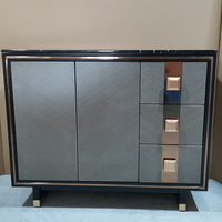 Commode murale blanche à 9 tiroirs en bois pour chambre et salon