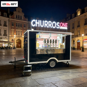 DOT CE Square Cart Galvanized Steel Body Full Kitchen For Frozen Yogurt Ice Cream Fast Food <b>Concession</b> <b>Trailer</b> - Product Image 3